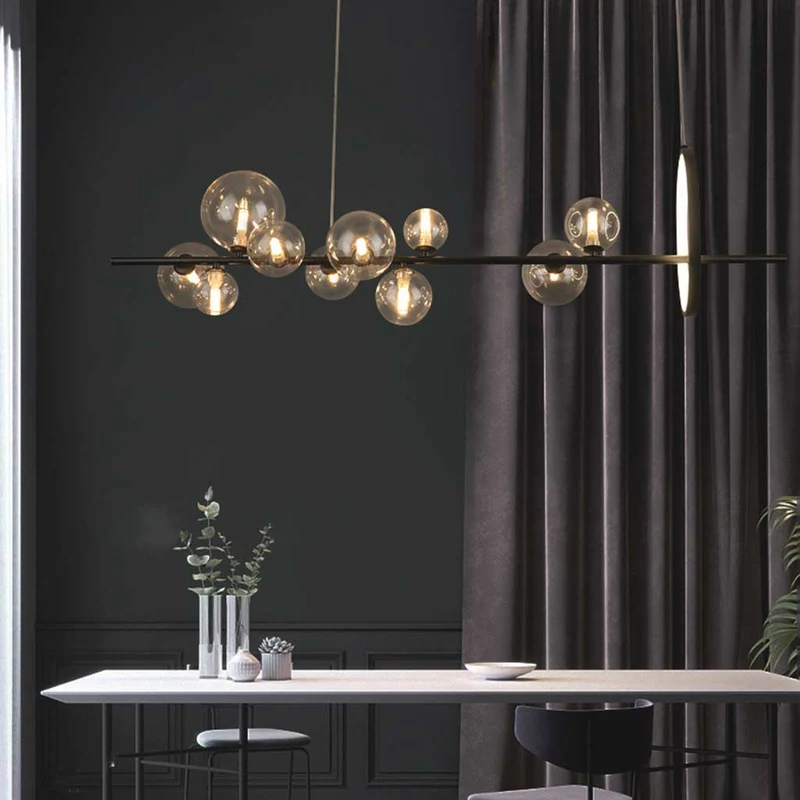 Pendant Light Chandelier Fashion Linear Glass Bubble