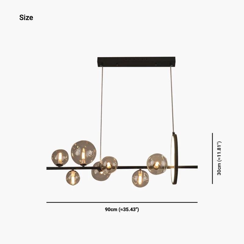 Pendant Light Chandelier Fashion Linear Glass Bubble