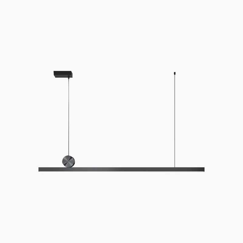 Pendant Light Simple Long Linear LED Dimmable, Black