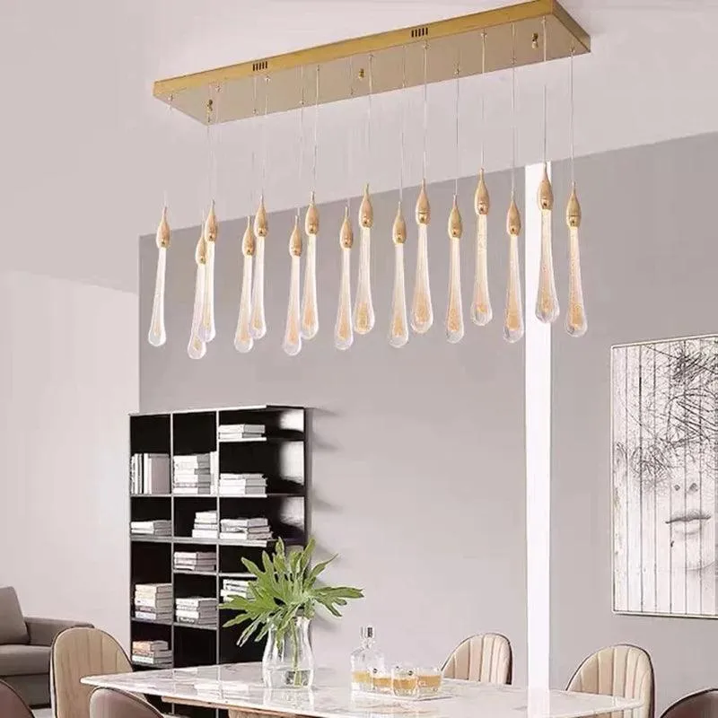 Goldener Kristall-Kronleuchter für Treppe – Cristalya
