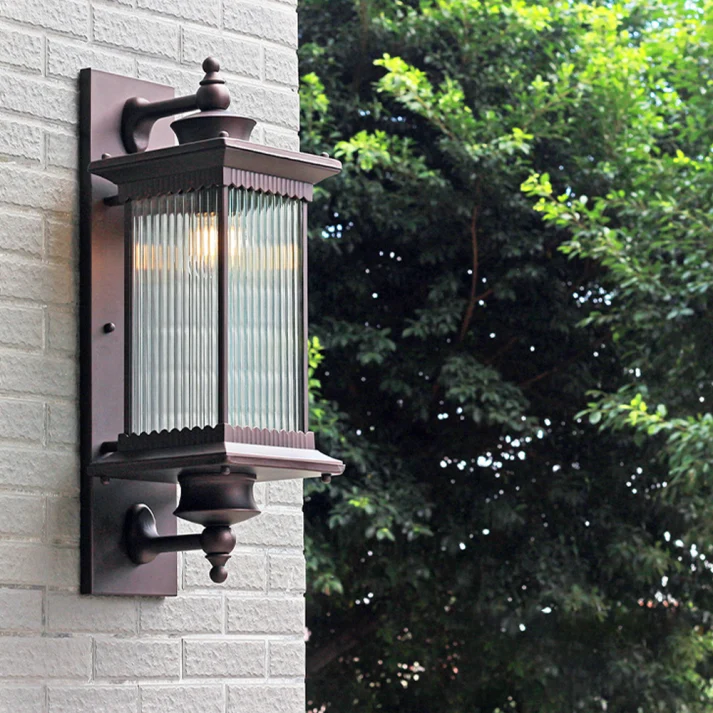 Retro Außenwandleuchte in Schwarz – Mirenoir