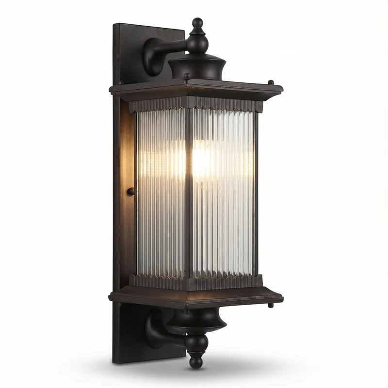 Retro Außenwandleuchte in Schwarz – Mirenoir