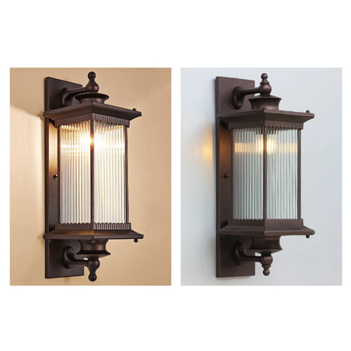 Retro Außenwandleuchte in Schwarz – Mirenoir