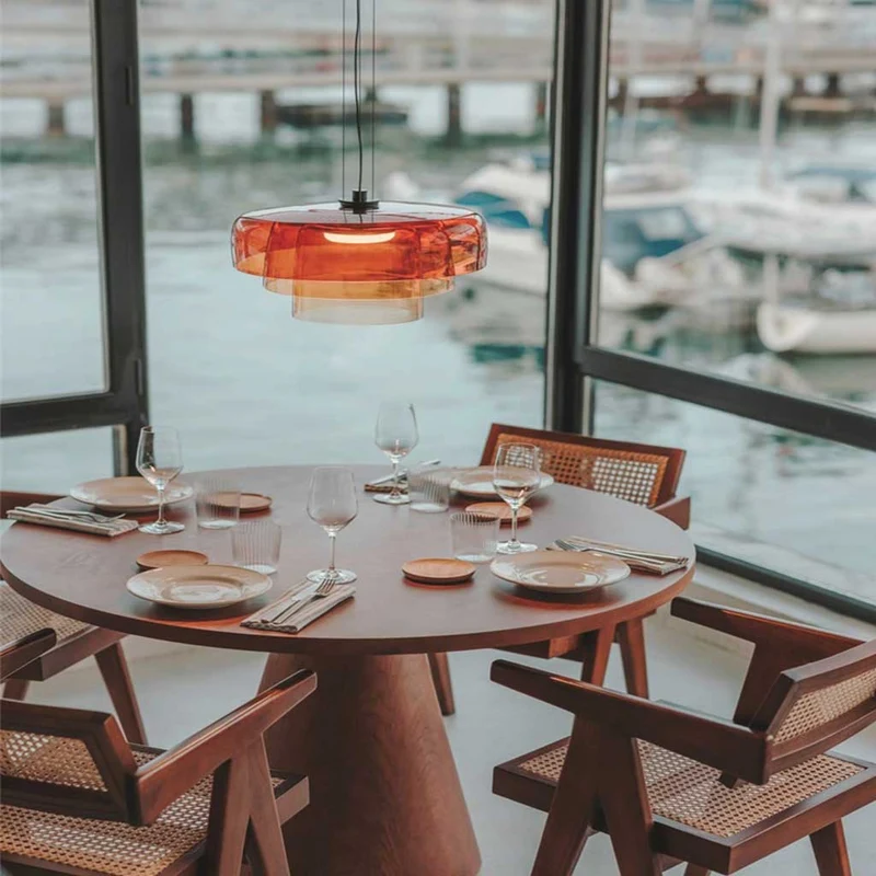 Pendant Light Nordic Tiered Colorful Glass LED