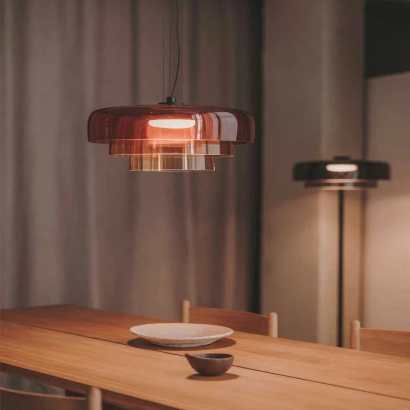 Pendant Light Nordic Tiered Colorful Glass LED
