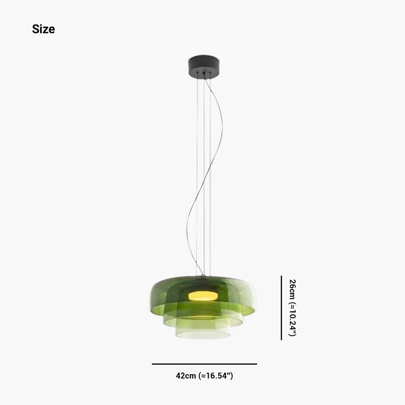 Pendant Light Nordic Tiered Colorful Glass LED