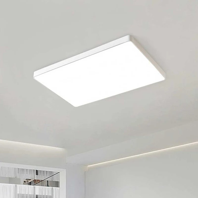 Flush Mount Ceiling Light Bright Dimmable LED Round/Square/Rectangle, White