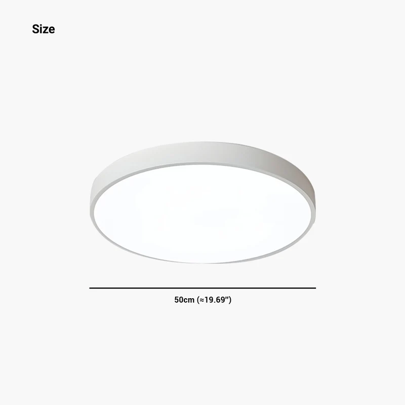 Flush Mount Ceiling Light Bright Dimmable LED Round/Square/Rectangle, White