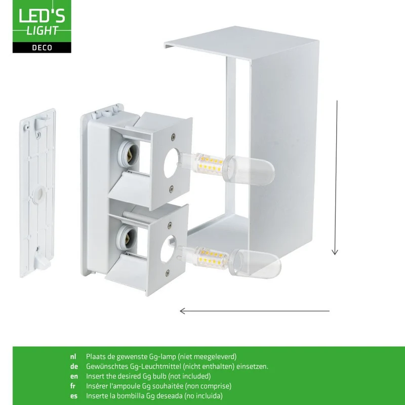 LED Wandleuchte G9 IP65 Weiß - Lumo