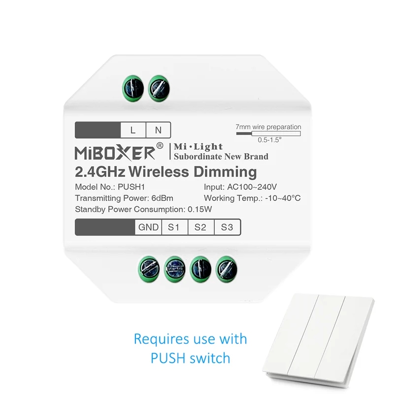 Mi-Light Kabelloser LED-Dimmer | RGB+CCT