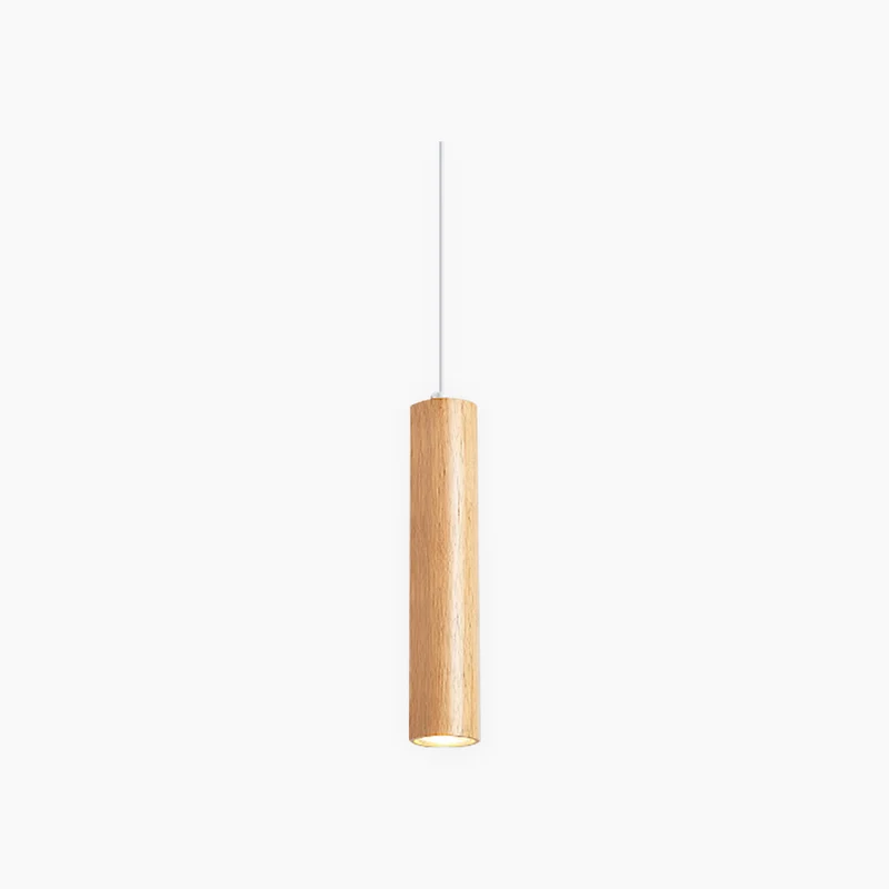 Pendant Light Spotlight Unique Cylinder Tube, Wood