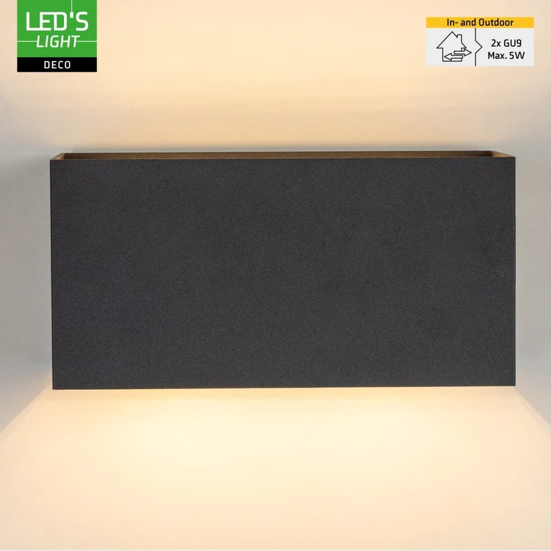 LED Wandleuchte G9 IP65 Anthrazit - Lumo