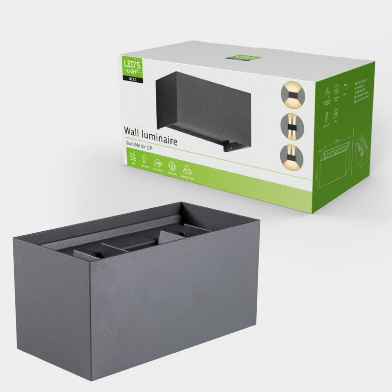 LED Wandleuchte G9 IP65 Anthrazit - Lumo