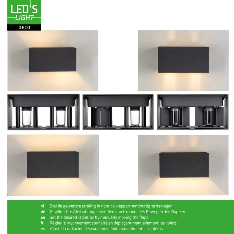 LED Wandleuchte G9 IP65 Anthrazit - Lumo