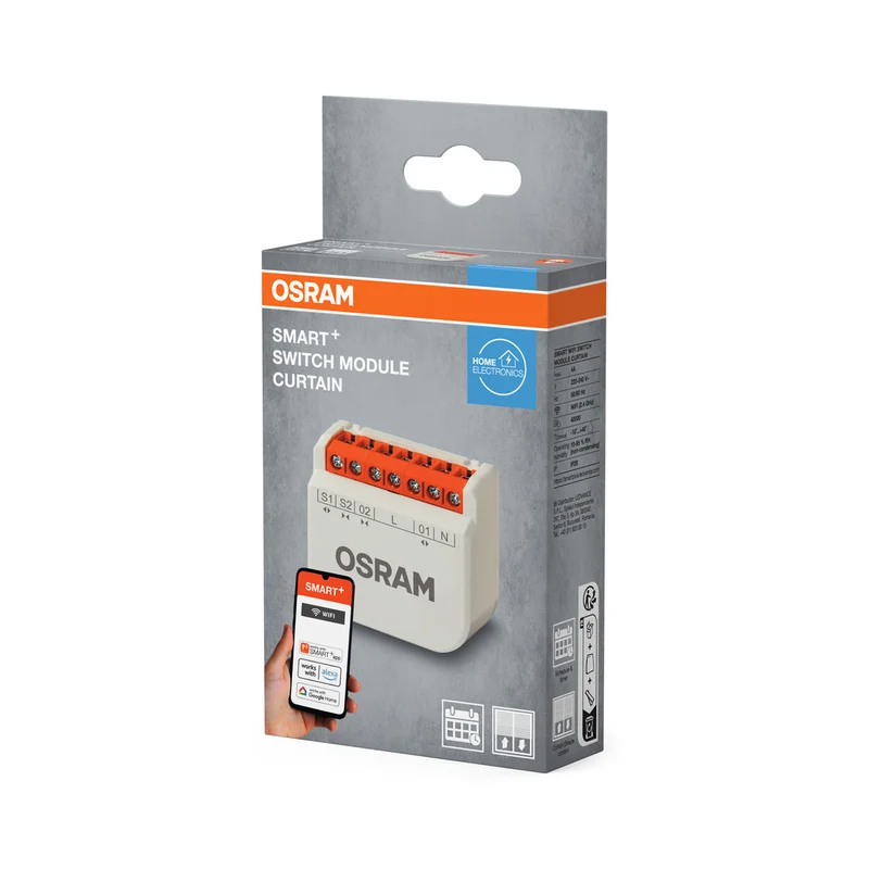 OSRAM Wifi SMART+ Schaltmodul / Schaltaktor für Rolladenmotoren Weiß