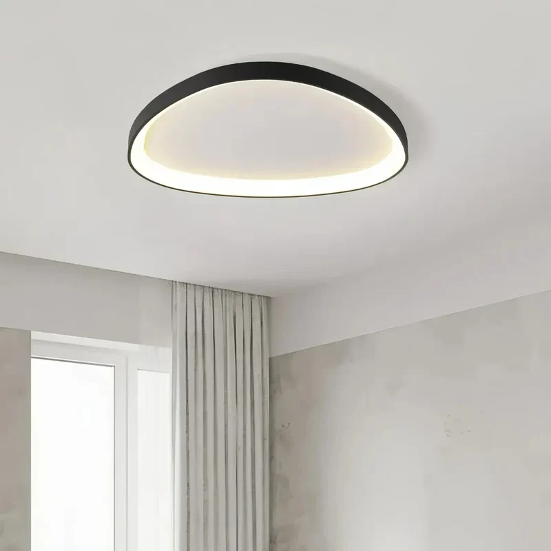 Skandinavische LED-Deckenleuchte fürs Schlafzimmer, dimmbar und ultraflach