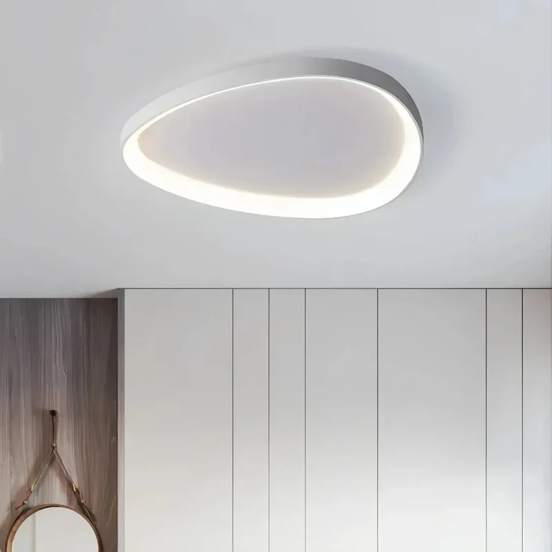 Skandinavische LED-Deckenleuchte fürs Schlafzimmer, dimmbar und ultraflach