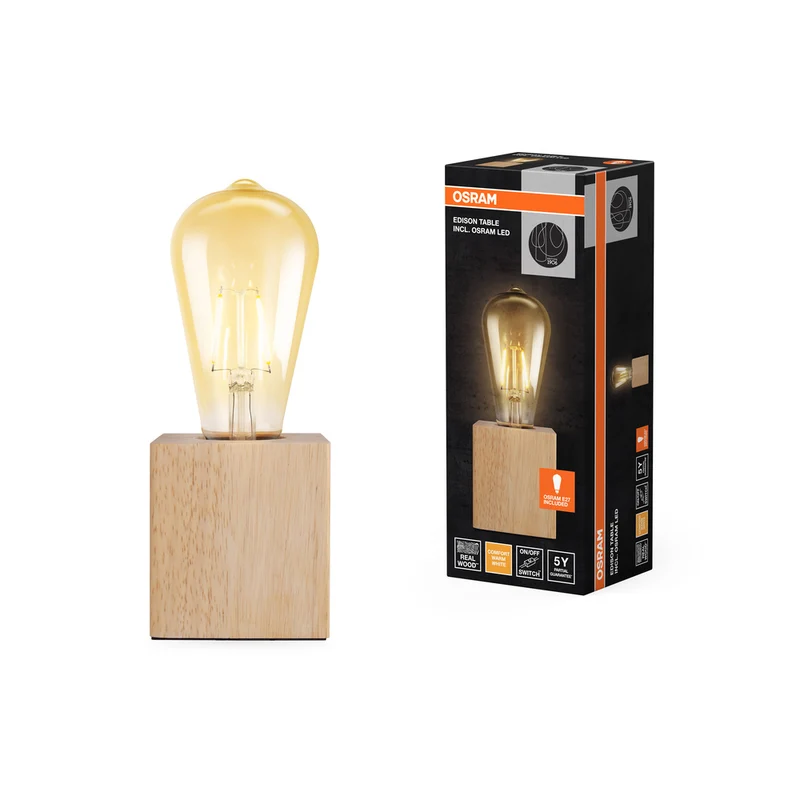 OSRAM Vintage 1906 Table Luminaire Tischleuchte, 2.5W, E27, Braun, inkl. Leuchtmittel