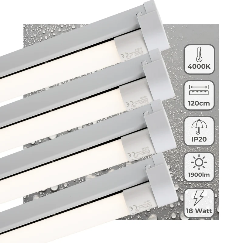 LED's Light LED-Lichtleiste 120 cm für den Innenbereich - Leuchte inkl. LED-TL-Röhre - 1900 lm