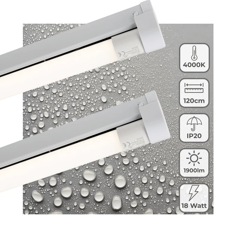 LED's Light LED-Lichtleiste 120 cm für den Innenbereich - Leuchte inkl. LED-TL-Röhre - 1900 lm