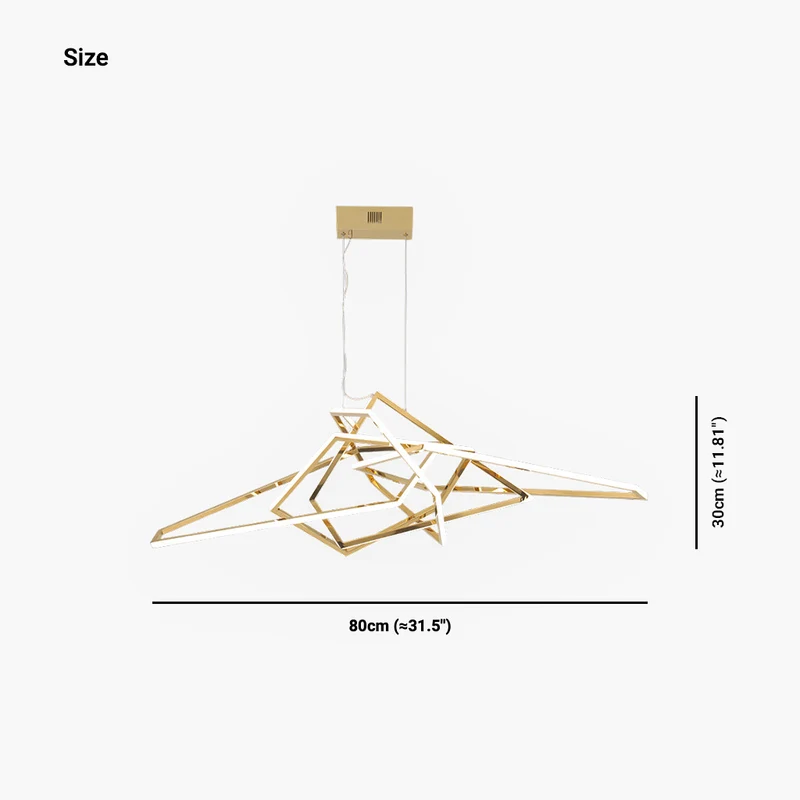 Chandelier Geometric Stainless Steel Dimmable LED, Gold / Black