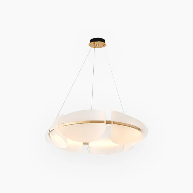 Chandelier Romantic Unique Round Acrylic Petal LED
