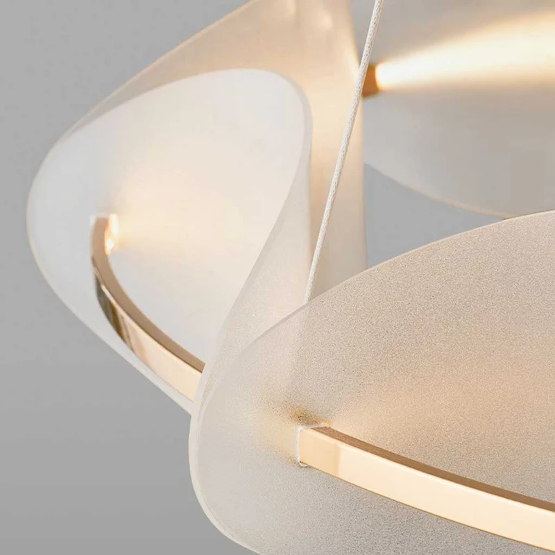 Chandelier Romantic Unique Round Acrylic Petal LED