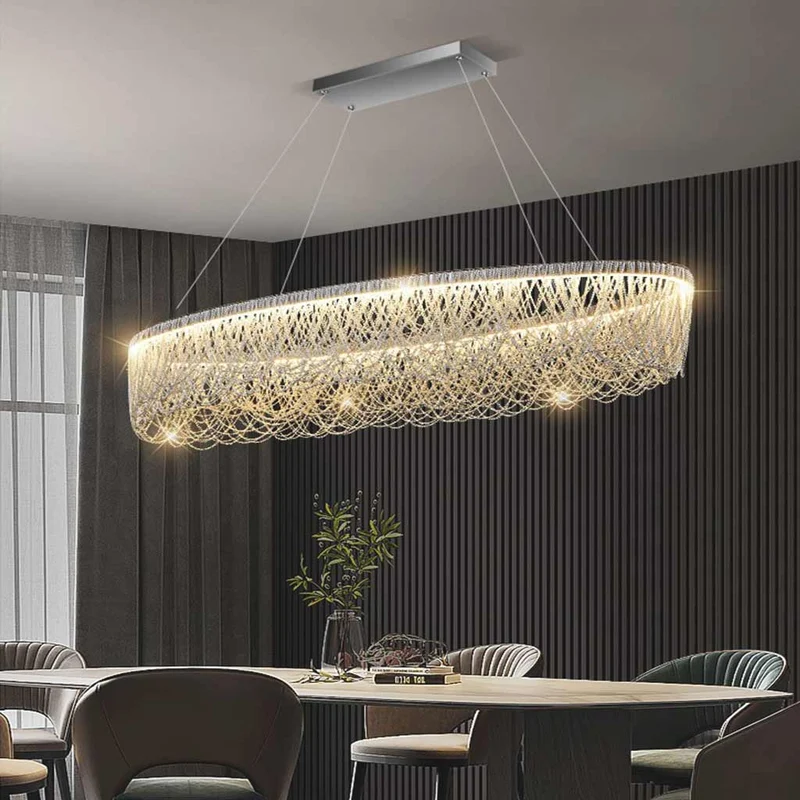 Chandelier Luxury Elegant Aluminum Chain Tassel, Silver