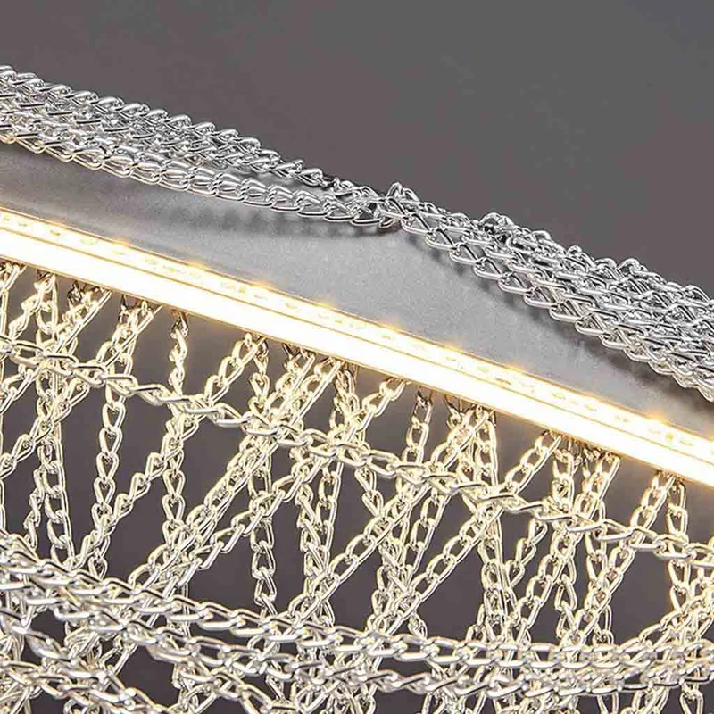Chandelier Luxury Elegant Aluminum Chain Tassel, Silver