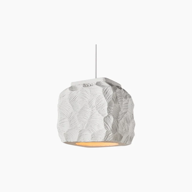 Pendant Light Japanese Wabi-Sabi Geometry Cube, White
