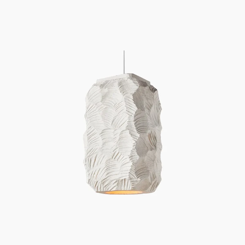 Pendant Light Japanese Wabi-Sabi Geometry Cube, White