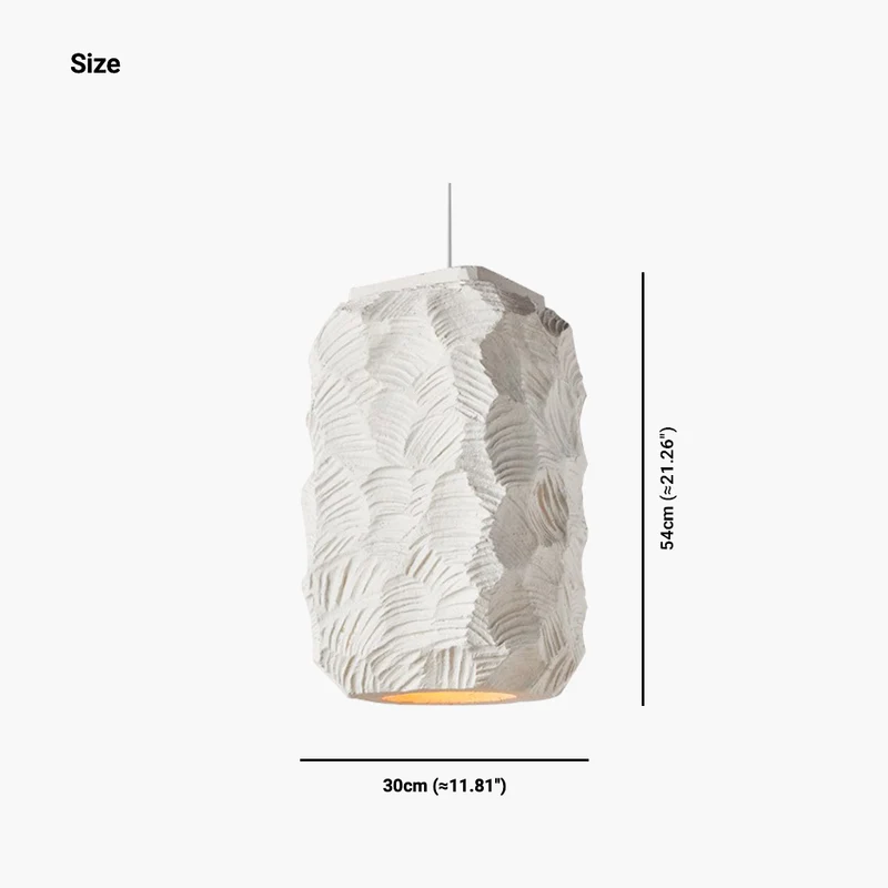 Pendant Light Japanese Wabi-Sabi Geometry Cube, White