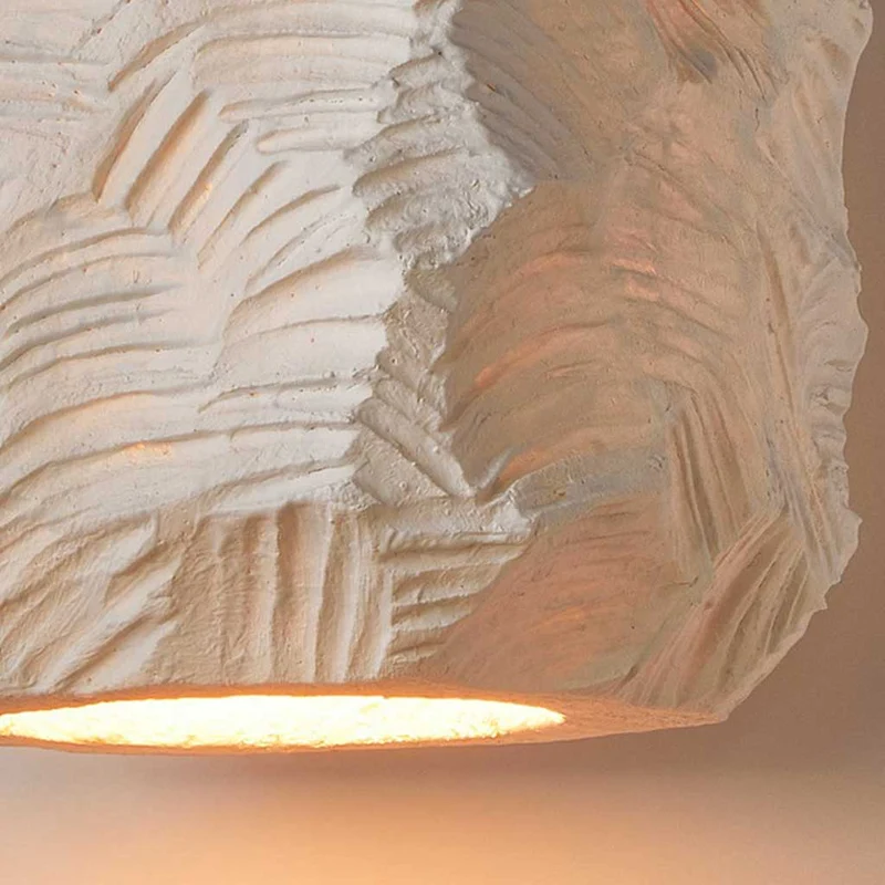 Pendant Light Japanese Wabi-Sabi Geometry Cube, White