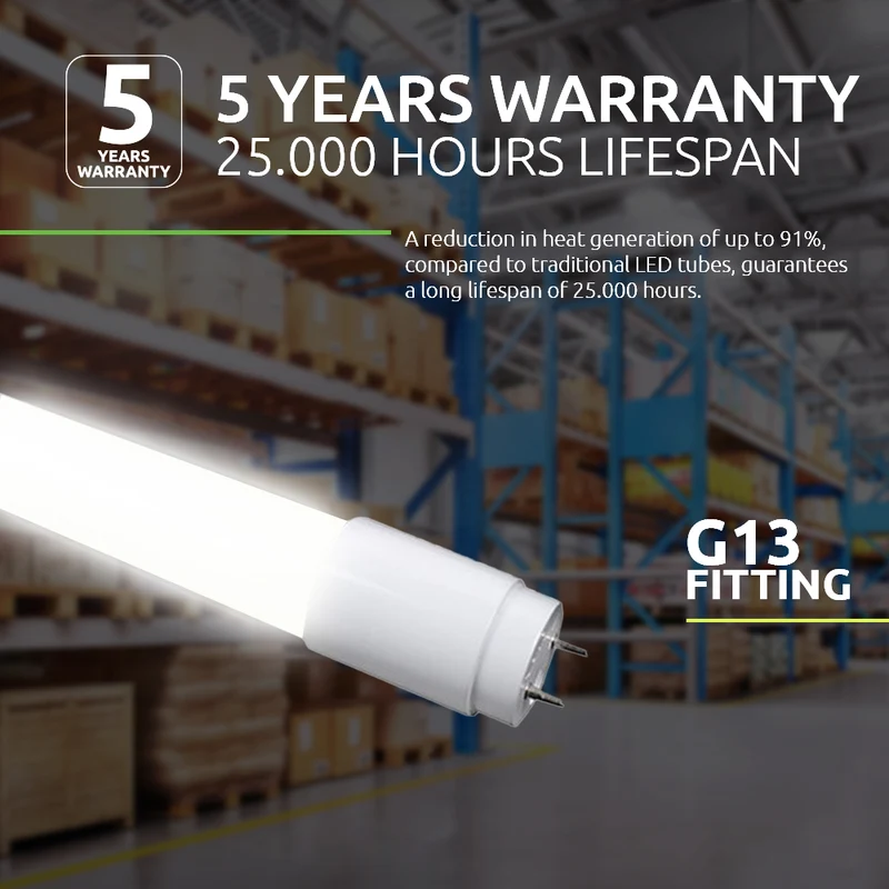 LED-Leuchtstoffröhre 9W 60cm | Basisserie | 5 Jahre Garantie