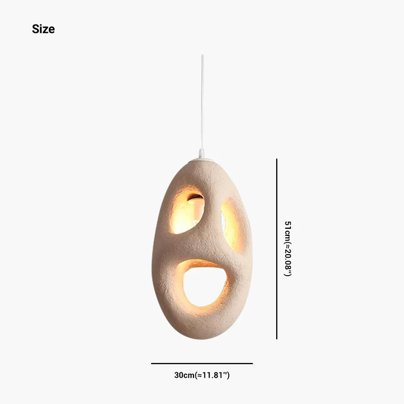Pendant Light Japanese Wabi-Sabi Cream Beige
