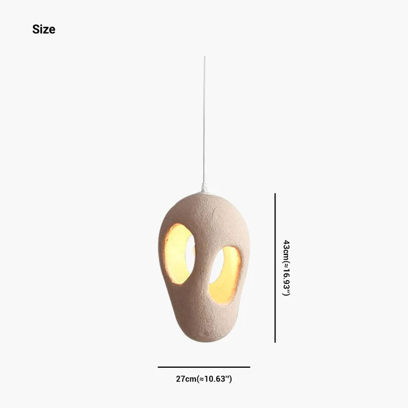 Pendant Light Japanese Wabi-Sabi Cream Beige