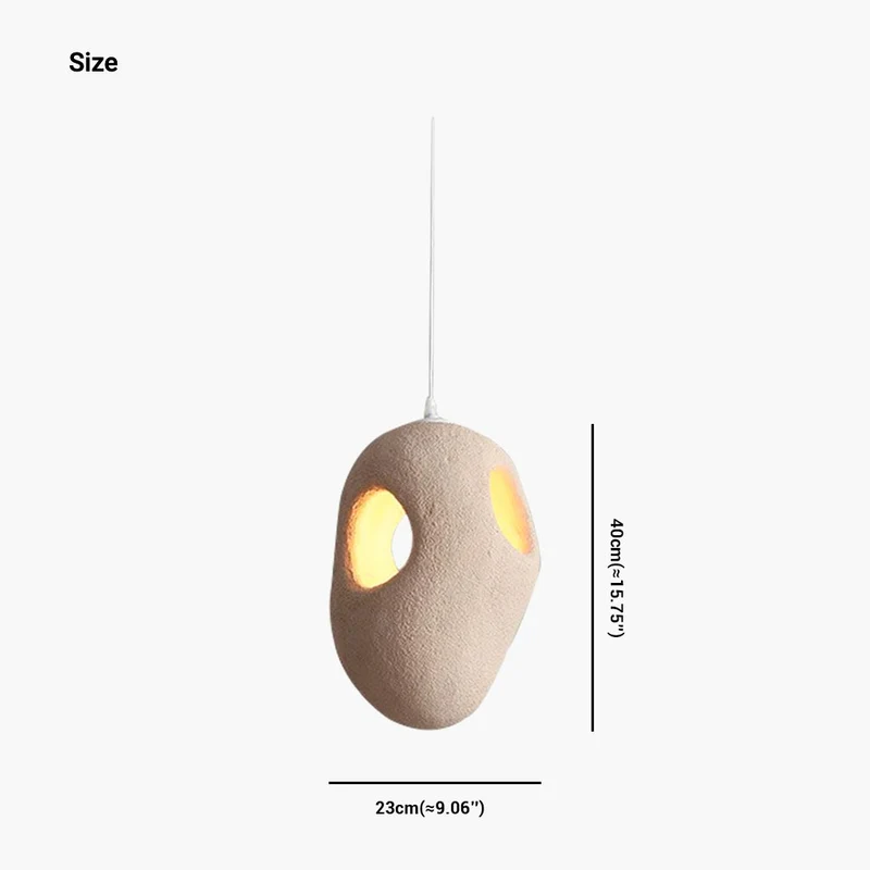 Pendant Light Japanese Wabi-Sabi Cream Beige