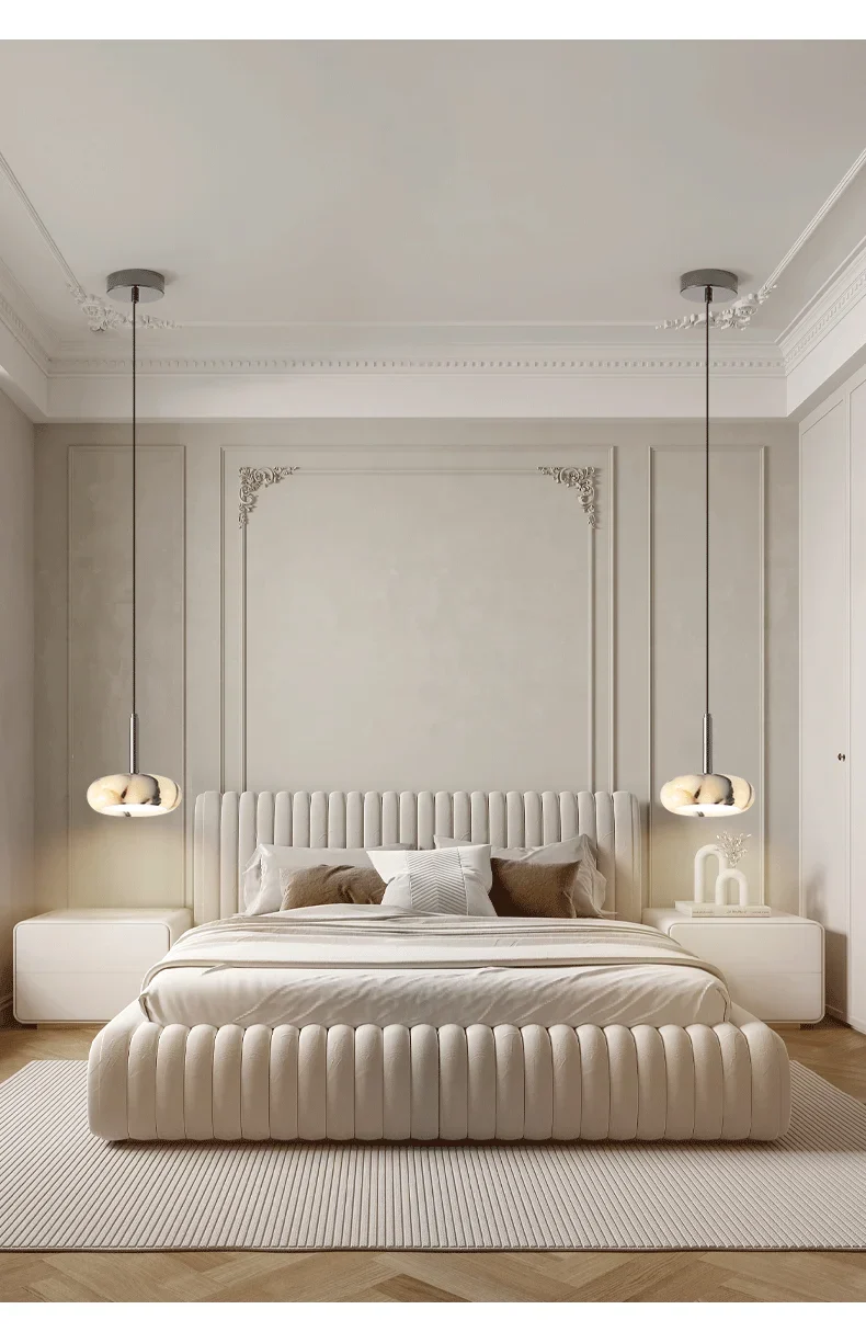 Hängelampe aus schwarzem Naturstein für Schlafzimmer – Célestnoir