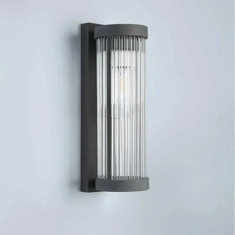 Solar Außenwandleuchte aus Glas für Terrasse und Veranda, IP65