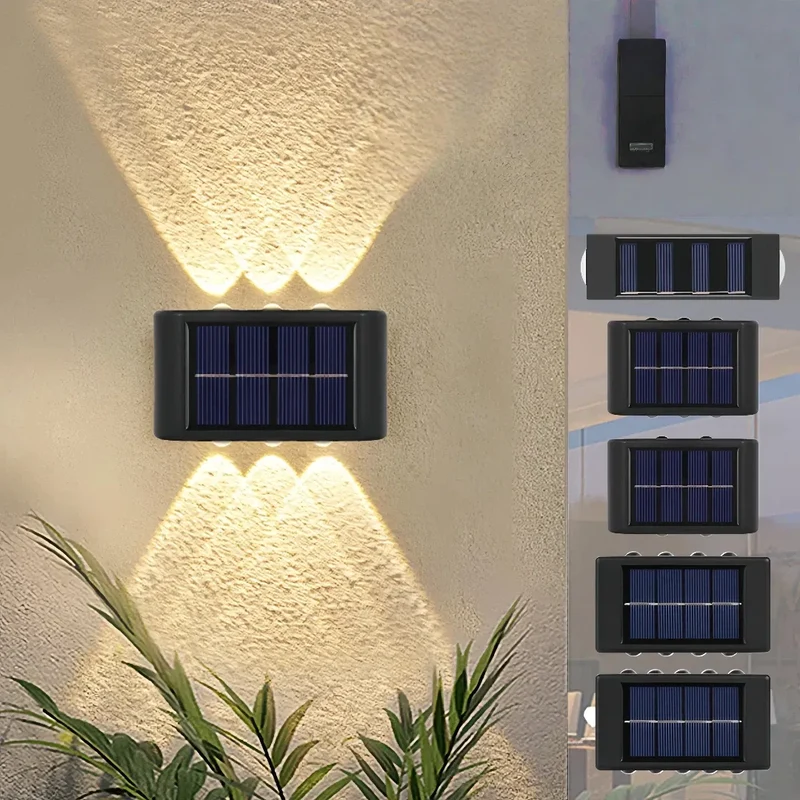LED Solar-Außenwandleuchte IP65 für Terrasse und Veranda
