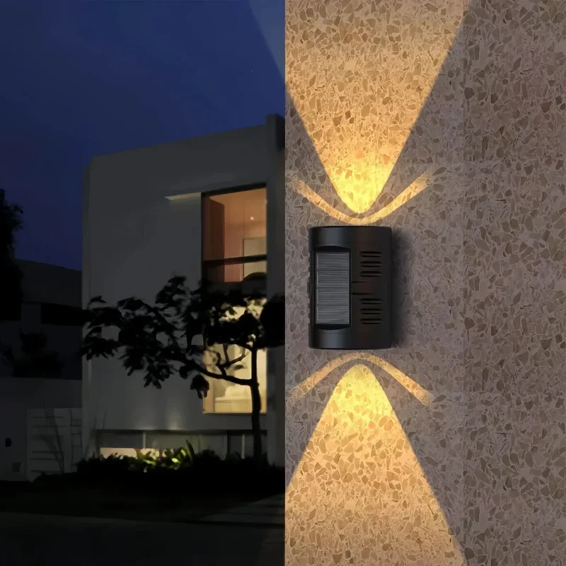 LED Solar-Außenwandleuchte IP65 für Terrasse und Veranda