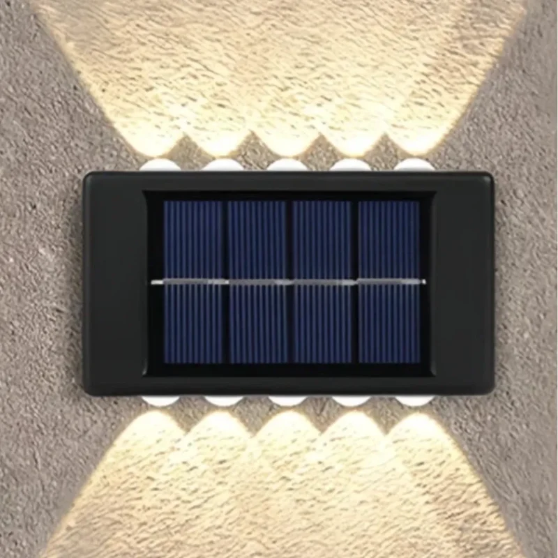 LED Solar-Außenwandleuchte IP65 für Terrasse und Veranda