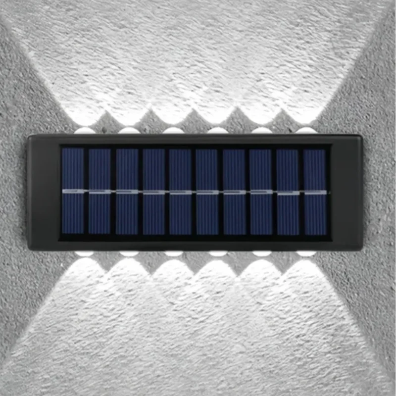 LED Solar-Außenwandleuchte IP65 für Terrasse und Veranda