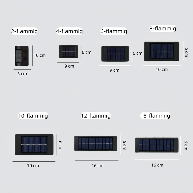 LED Solar-Außenwandleuchte IP65 für Terrasse und Veranda