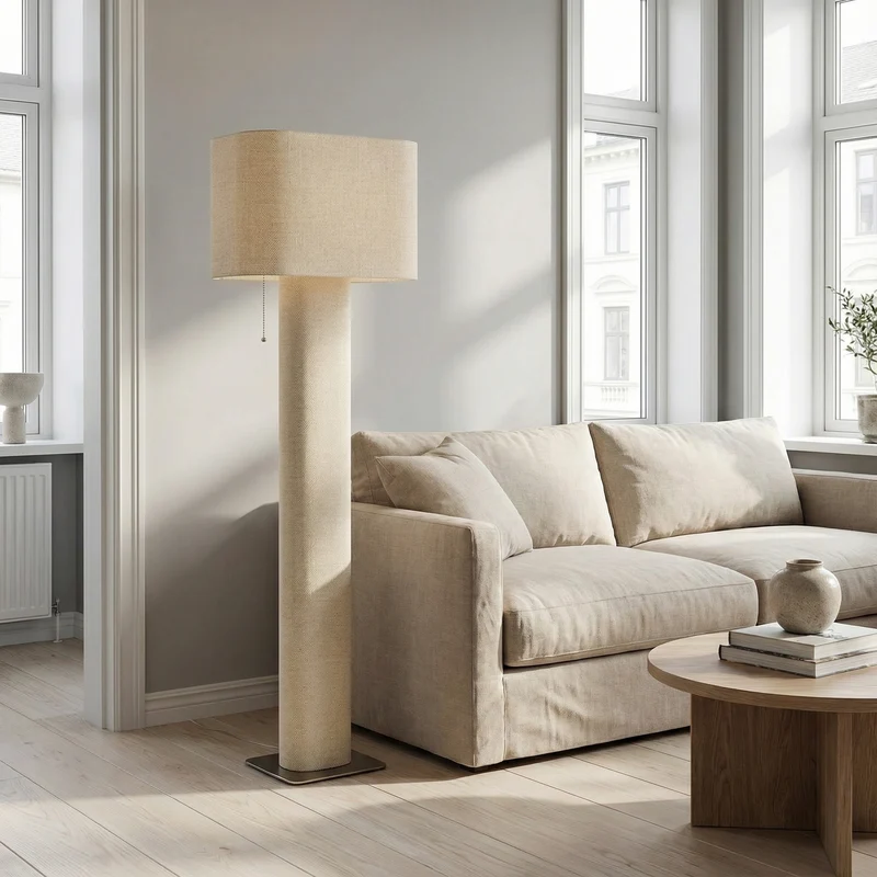 Stehlampe aus Stoff für Wohnzimmer – Calytrix