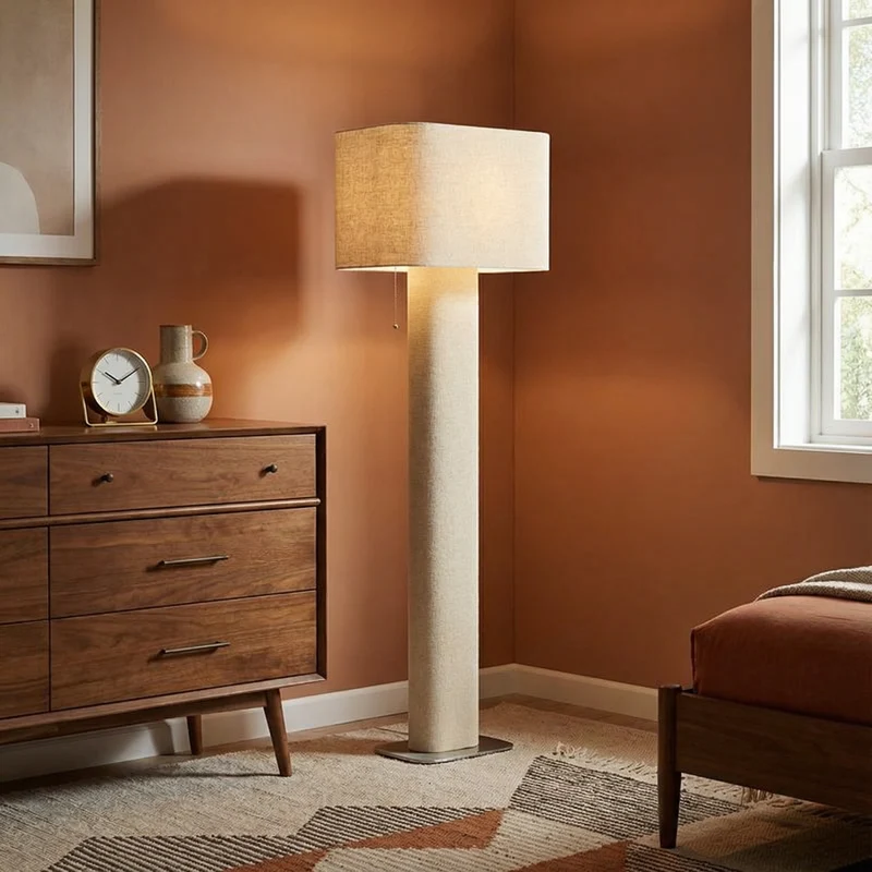 Stehlampe aus Stoff für Wohnzimmer – Calytrix