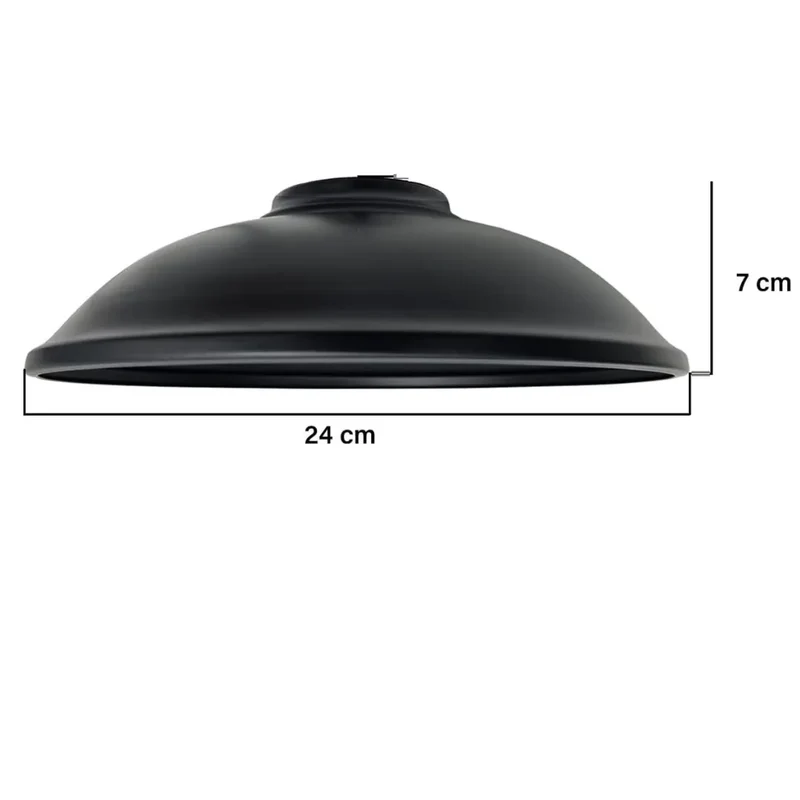 Einfache Montage Industrial Lampenschirm Metall Schwarz Gold ~3437