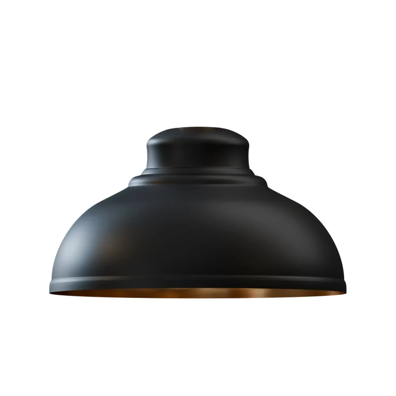 Einfache Montage Industrial Lampenschirm Metall Schwarz Gold ~3437