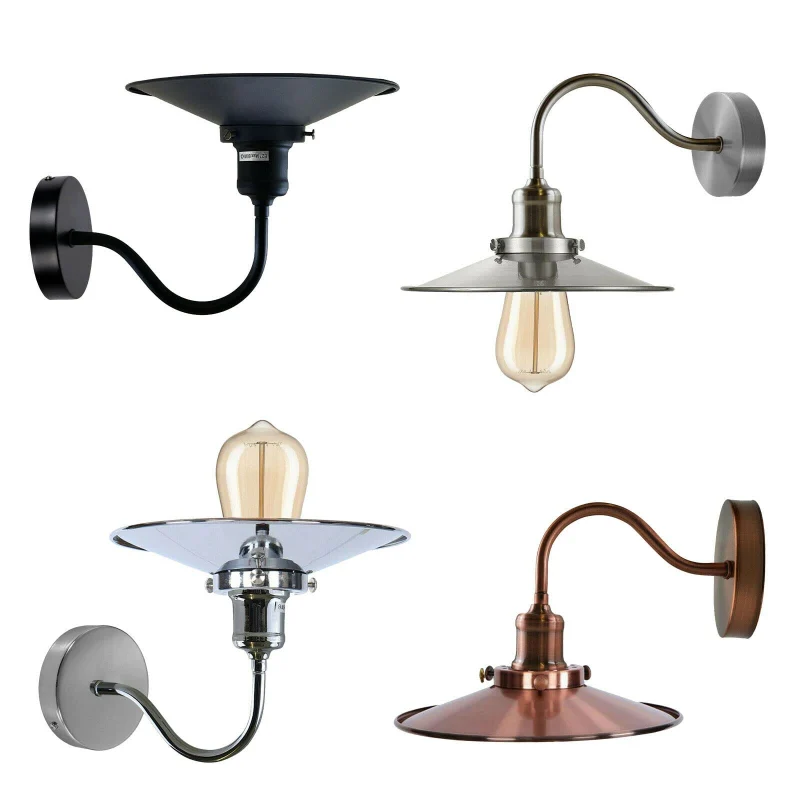 LEDSONE Vintage Wandlampe Ø22cm Metall Industrie ~ 3435