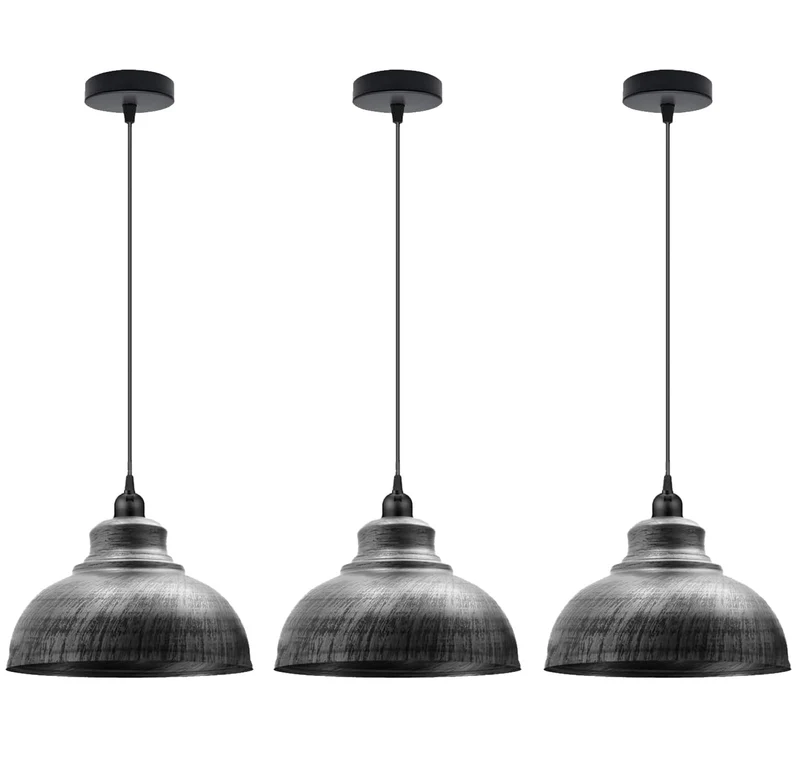 3er Set Hängelampe Emaille Look – Vintage Industrie Pendelleuchte | Ø29cm | E27 ~3430